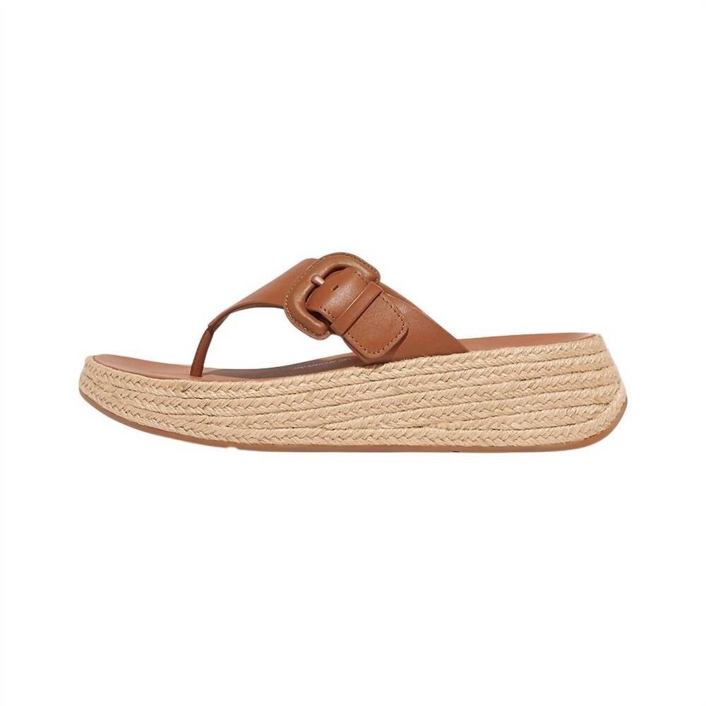 NEW FITFLOP women's f-mode espadrille adjustable leather flatform toe post sanda